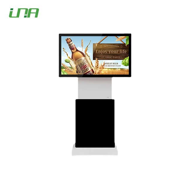 Affichage vidéo LCD à double écran rotatif d'intérieur de 43 ''