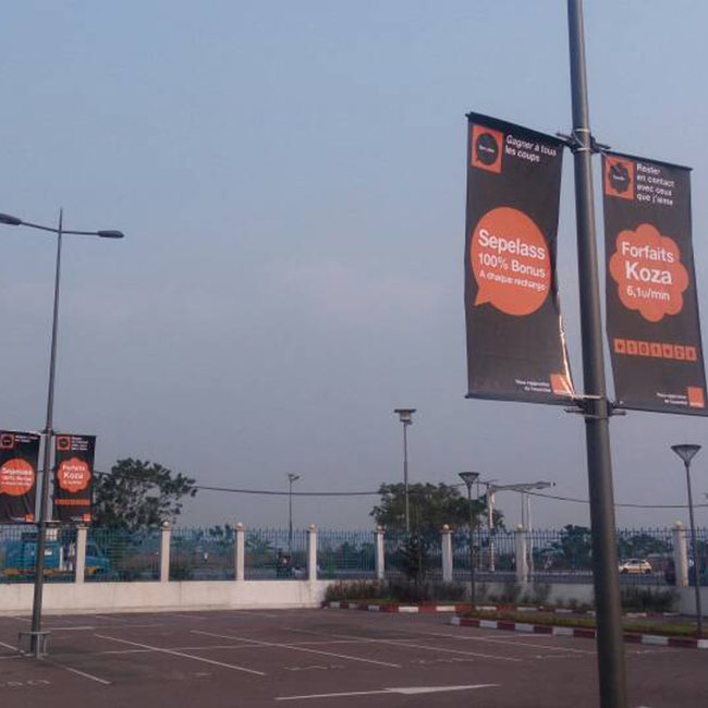Colonne de lampe Promotion double face Banner Fixture Kit