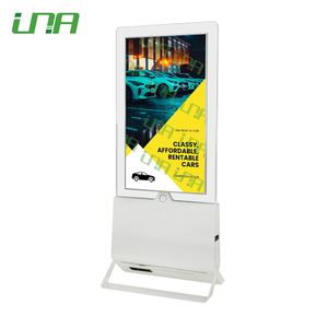 Affichage numérique LCD double face en verre autoportant d'intérieur